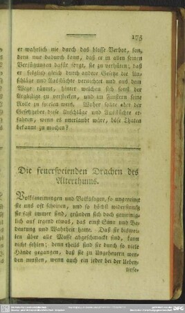 Die feuerspeienden Drachen des Alterthums