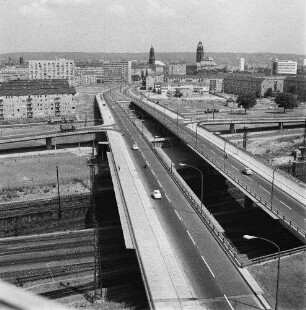 Dresden. Brückenbauwerk Budapester Straße (1963-1967, E. Thürmer)