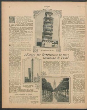 ¿Estará por derrumbarse la torre inclinada de Pisa?