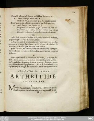 Medicatio Mulieris Arthritide Laborantis.