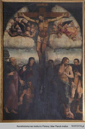 Kreuzigung Christi mit Heiligen