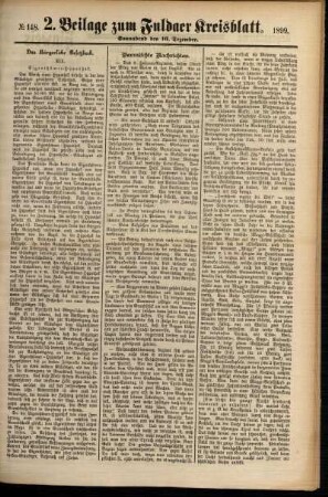 Dritte Ausgabe vom Samstag, den 16. Dezember 1899.