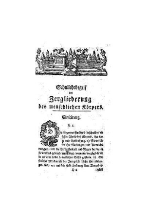 Schullehrbegrif der Zergliederung des menschlichen Körpers