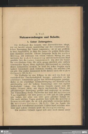 II. Teil - Nutzanwendungen und Behelfe