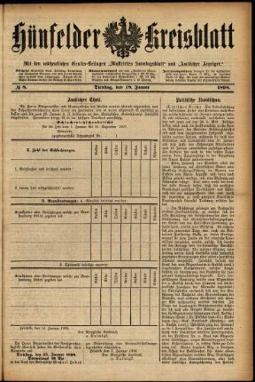 Ausgabe vom Dienstag, den 18. Januar 1898.