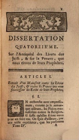 La Religion Naturelle Et La Revelée, Etablies Sur Les Principes De La Vraie Philosophie Et Sur La Divinité Des Ecritures Ou Dissertations Philosophiques, Théologiques Et Critiques Contre Les Incrédules, 4