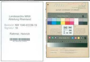 Entnazifizierung Heinrich Rathmer , geb. 11.03.1902 (Monteur)