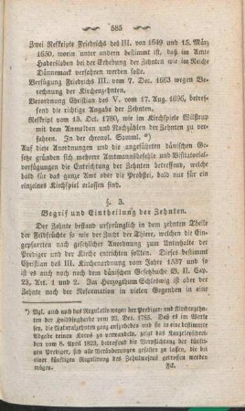 §. 3. Begriff und Eintheilung der Zehnten.