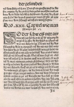 Das XXII. capitel wie man schwitzen sol