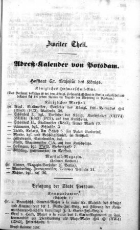 Hofstaat Sr. Majestät des Königs