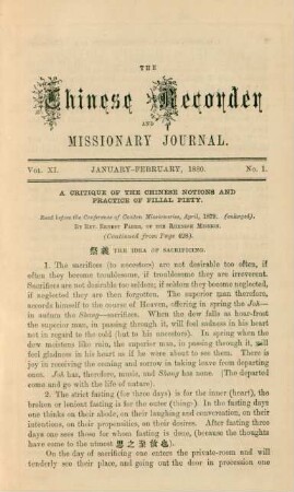 No. 1. January - February, 1880