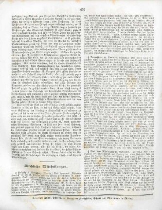 636 Kirchliche Mittheilungen
