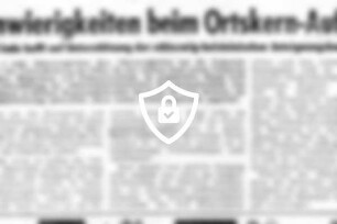 Schwierigkeiten beim Ortskern-Aufbau