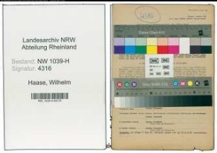 Entnazifizierung Wilhelm Haase , geb. 26.06.1896 ()