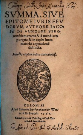 Summa sive epitome juris feudorum