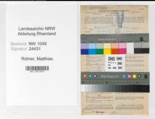 Entnazifizierung Matthias Rohrer , geb. 24.06.1915 (Buchhalter)