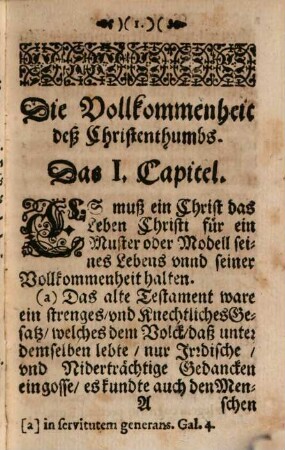 Vollkommenheit Deß Christen-Thumbs : Gezogen Auß der Sitten-Lehr Christi Jesu