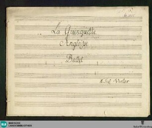 La Guinguette angloisse. Arr - Don Mus.Ms. 2035 : cemb
