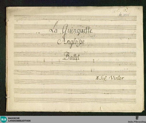 La Guinguette angloisse. Arr - Don Mus.Ms. 2035 : cemb