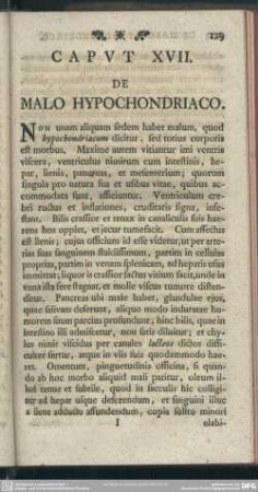 Caput XVII. De Malo Hypochondriaco