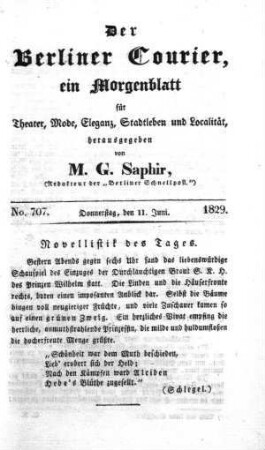 No. 707., Donnerstag, den 11. Juni 1829