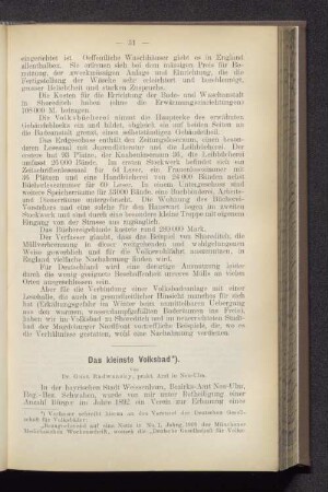 Das kleinste Volksbad.