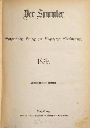 Der Sammler. 48. 1879