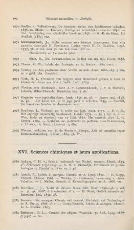 XVI. Sciences chimiques et leurs applications