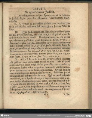 Caput V. De Ignotis circa Judicia