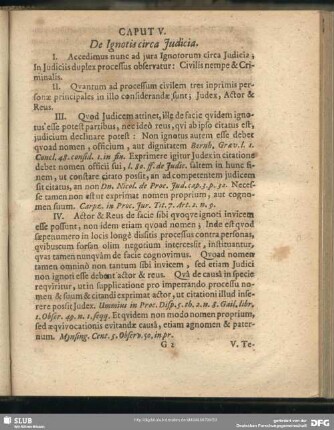 Caput V. De Ignotis circa Judicia