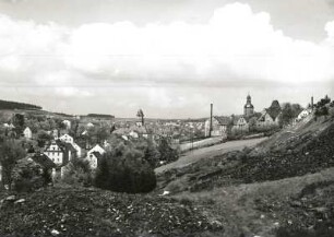 Geyer, Stadtansicht vom Pingenrand, von Südosten