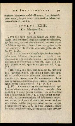 Titulus XXIII. De solutionibus.