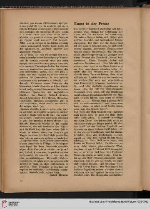 Kunst in der Presse