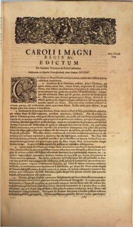 Collectio Constitutionum Imperialium; Hoc est, DD. NN. Imperatorum, Caesarum, Ac Regum Augustorum, Sacri Imperii Germano-Romani Recessus, Ordinationes ... : ... In Publiciis Comitiis Promulgata, Aut Alias Edita ..., 2