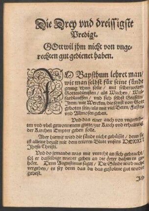 Die Drey und dreissigste Predigt.