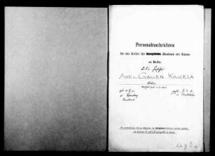 Gallén-Kallela, Axel Waldemar - Maler 1923 - Februar - 2