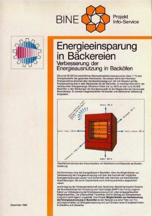 Energieeinsparung in Bäckereien. Verbesserung der Energienutzung in Backöfen.