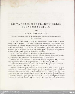 De tabulis macularum solis iconographicus. Pars posterior