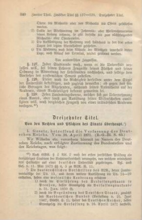 Dreizehnter Titel. Von den Rechten und Pflichten des Staats überhaupt.