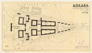 Gesamtbebauungsplan Ankara Teilbebauungsplan Regierungsviertel: Grund- und Lageplan 1:2000, Regierungsviertel Ausführung, frühes Projekt