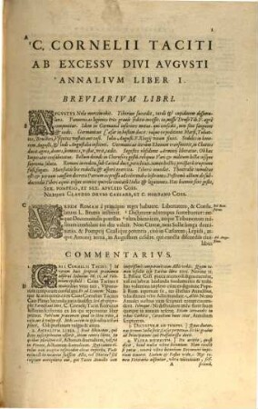 C. Cornelii Taciti Opera Qvae Exstant : Additi Commentarii aucti emendatíque ab ultimâ manu