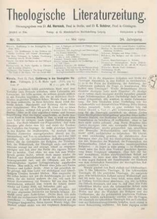 321-324 [Rezension] Wernle, Paul, Einführung in das theologische Studium