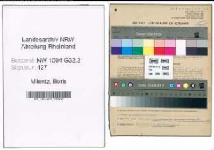 Entnazifizierung Boris Milentz , geb. 27.01.1892 (Wirtschaftsberater)
