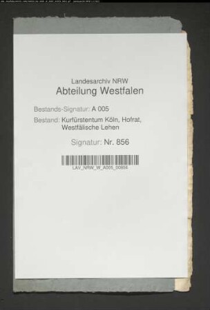 Lehnrevers des Humprecht Schulte zu Enste über die Belehnung mit dem dortigen Hof