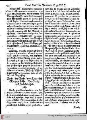 Pract. Oberservation. Lit. N. Nacht/ bey Nacht/ vor Tags.