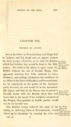 Chapter VIII. Progress of affairs