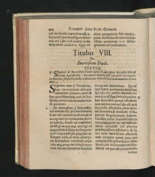 Titulus VIII. De Successione Feudi