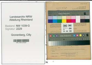 Entnazifizierung Cilly Gronenberg , geb. 12.10.1907 ()