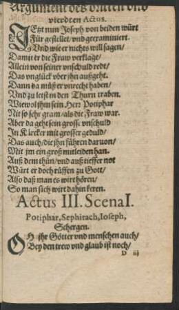 Argument des dritten und vierdten Actus.