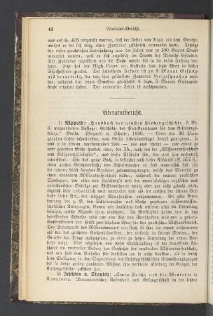 Literaturbericht